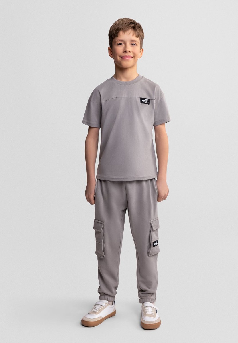 Minoti kleding set jongens joggingpak grijs - katoen