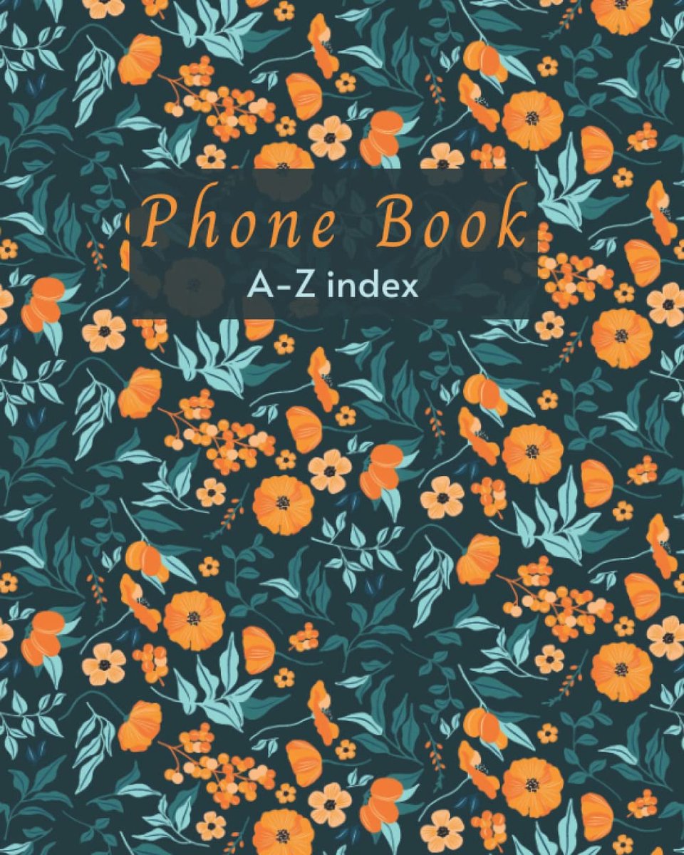 Phone Number Book: Contacts telephone Book, Alphabetical index, Names, home, work, mobile 1 & 2 Emails, website and - ShopVlot