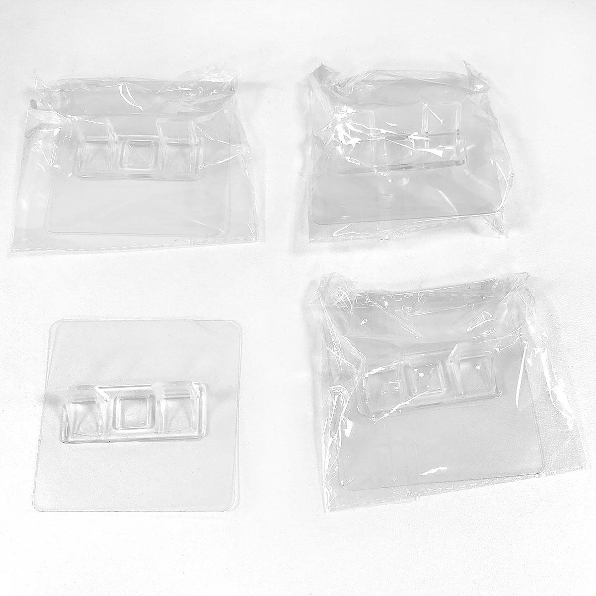 Zelfklevende plankdragers - 4-pack transparante plankdragers