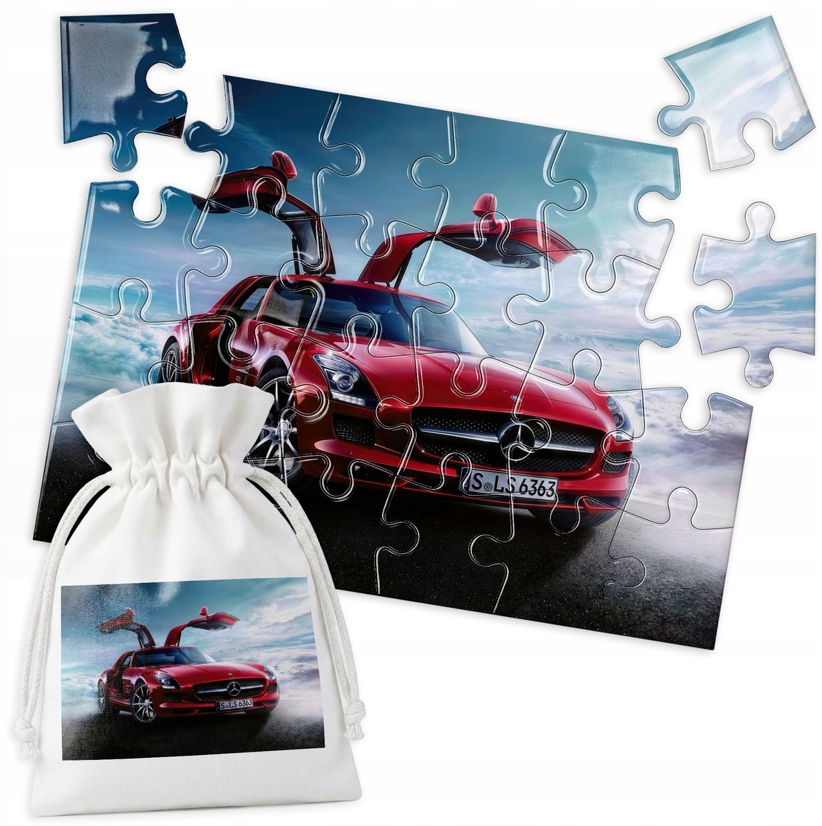 Mercedes SLS AMG Puzzel - 24 Stukjes - Educatief Speelgoed