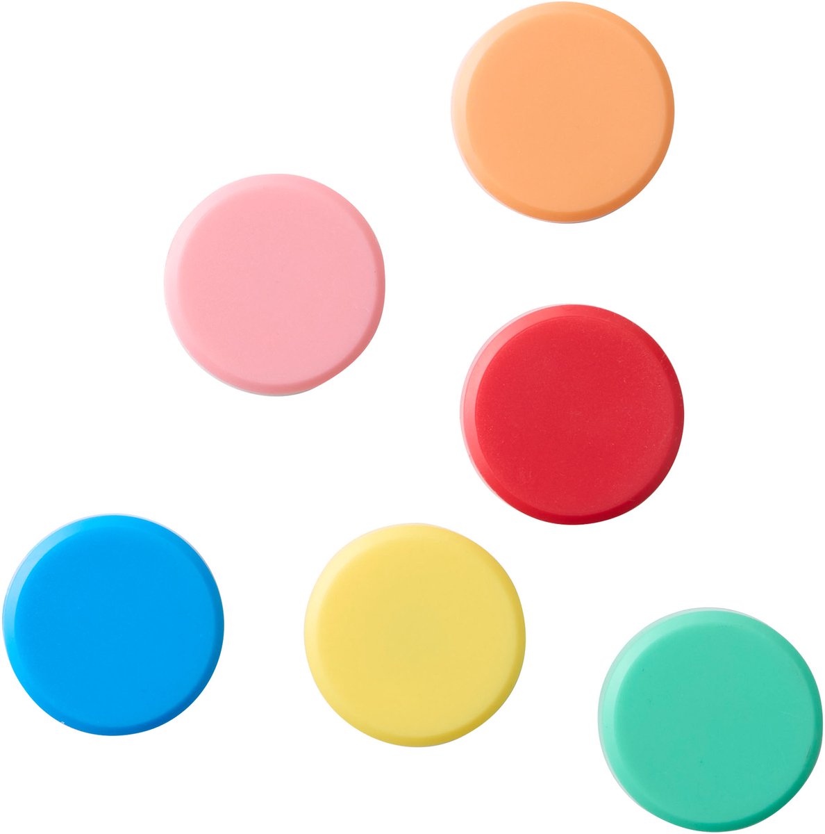Naga - Magneet - Rond Assorti - 3 cm 6 Stuks - NA-21108