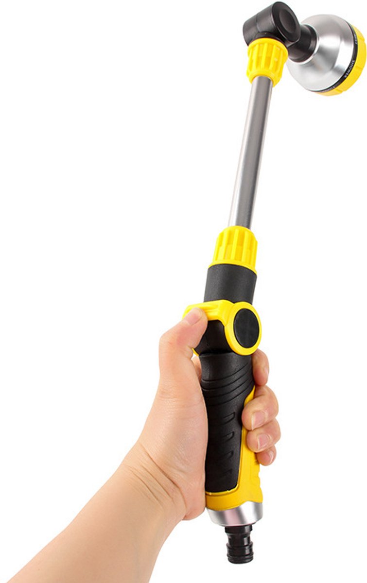 Tuinsproeikop en terrasslang, geel, 47 cm
