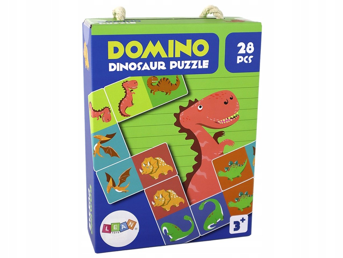 Dubbelzijdige Dino Domino Puzzel voor Kinderen - 28 Stuks