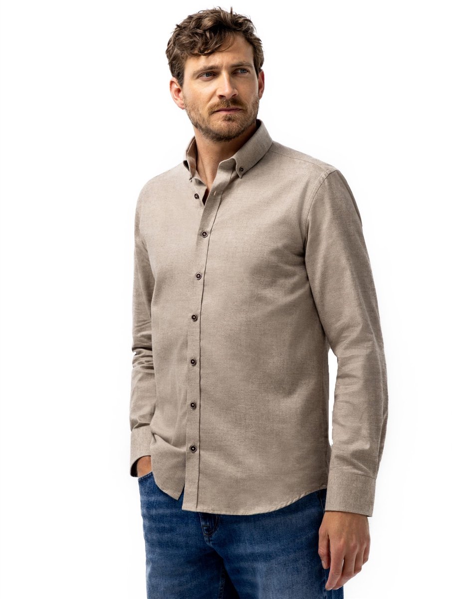 State of Art Overhemd Gemeleerd Overhemd 21126210 Mannen Maat - 3XL