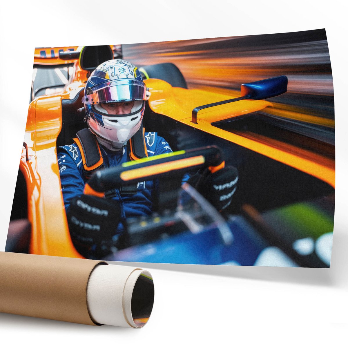 Coloray Canvas Poster Polycanvas - Bergmagie, Fotografie - 594 x 840 mm - Oranje Poster - Rechthoek - Decoratieve poster - Kantoor - Modern