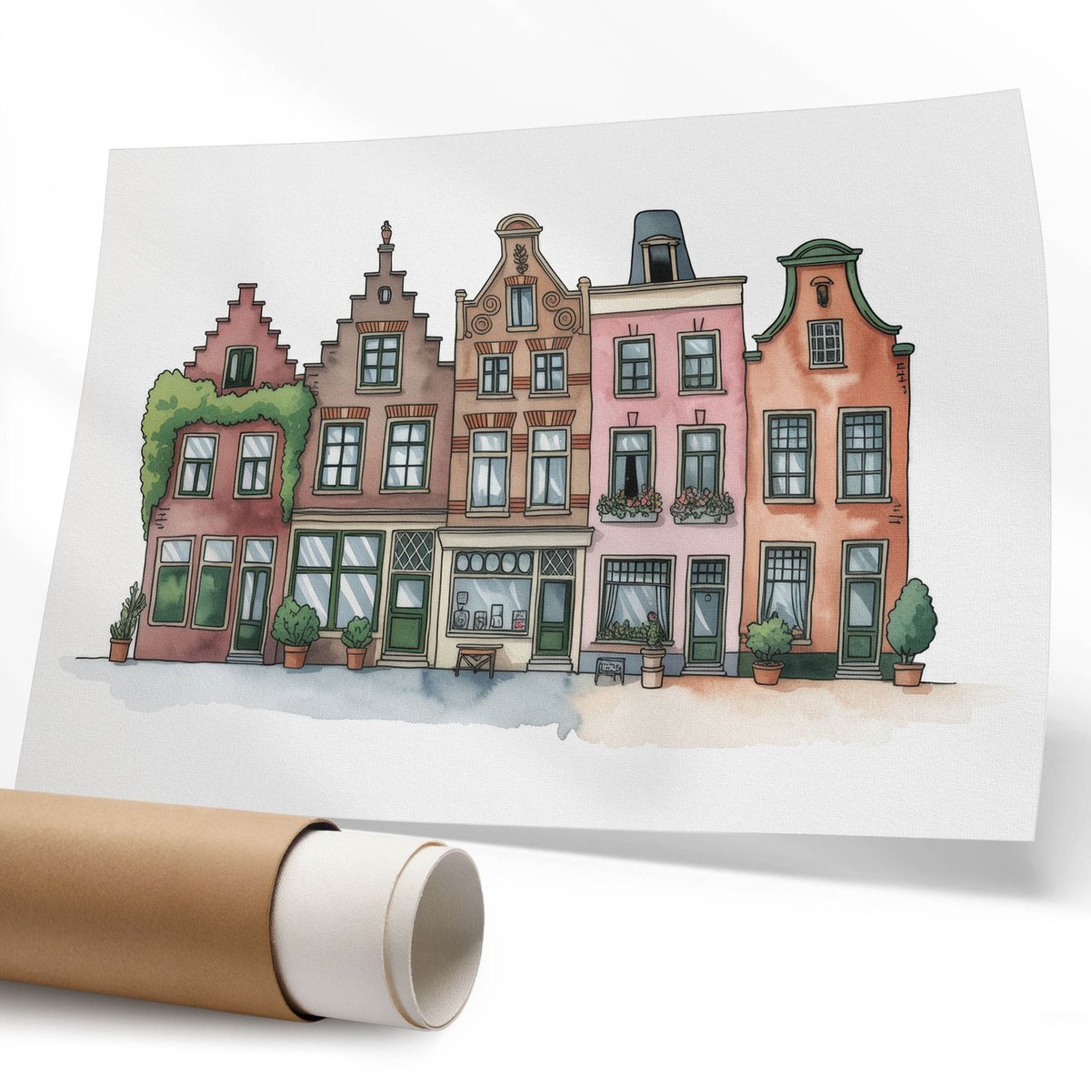 Coloray Polycanvas Wandposter - Donkerhuidige Vrouw, Fotografie - 594 x 840 mm - Geel Poster - Rechthoek - Interieurdecoratie - Kantoor - Expressief