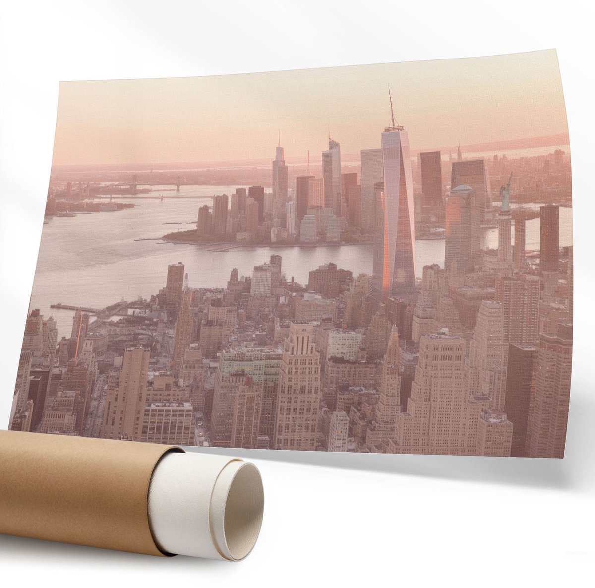 Coloray Polycanvas Wandposter - Berglandschap, Illustratie - 594 x 840 mm - Blauw Wandposter - Rechthoek - Canvasposter - Woonkamer - Modern