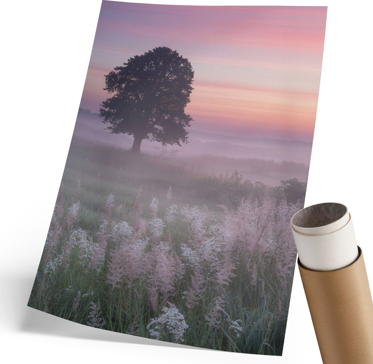 Wallfluent Polycanvas Poster - Basketbalwedstrijd, Fotografie - 297 x 420 mm - Oranje Design - Rechthoek - Muurdecoratie - Woonkamer, Slaapkamer, Kantoor - Modern