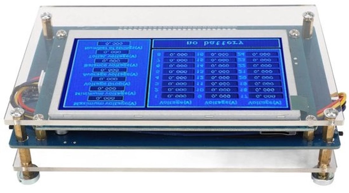 Batterijtester - Accutester Spanningsmeter - Accu's Controleren - Multi Data Display - 1-24S - Zwart