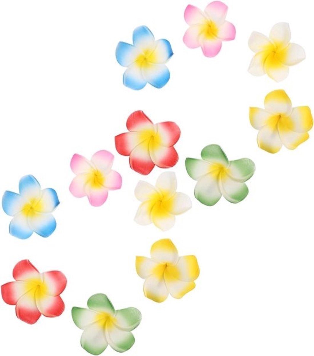 Plumeria Haarclips - Tropische Bloemspelden - Feestelijke Haarstyling - Realistisch Ontwerp - 7 cm - Diverse Kleuren