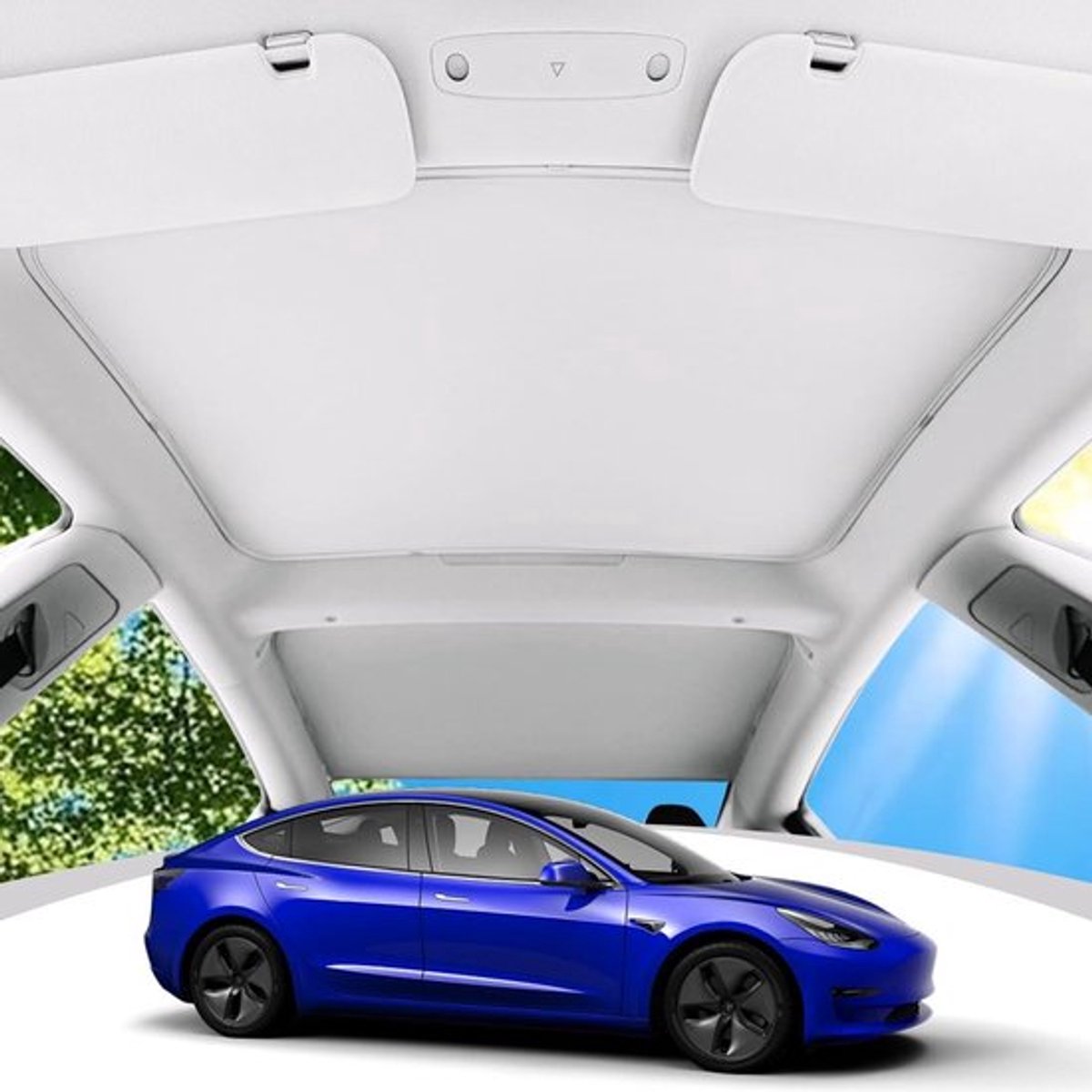 Allecto Plus - Glazen dakzonnescherm voor Tesla Model 3 - Highland glazen