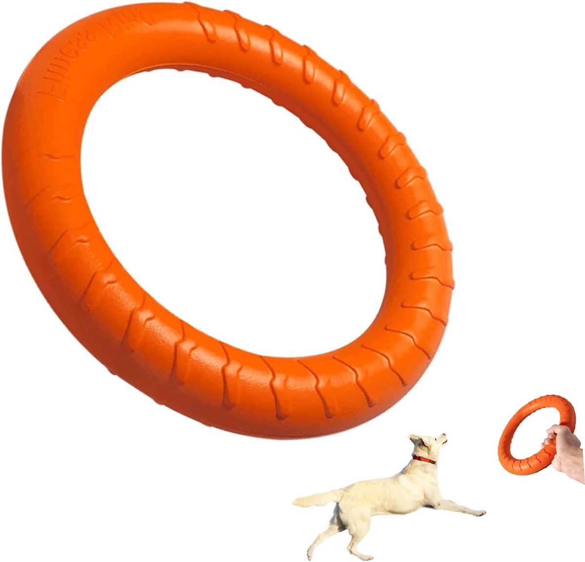 Grote, duurzame, onverwoestbare drijvende vliegende schijf, speelgoed voor honden die graag kauwen, om mee te zwemmen in het zwembad, te gooien, te vangen, te grijpen, te pitchen, en om binnen en buiten mee te spelen en te trainen.