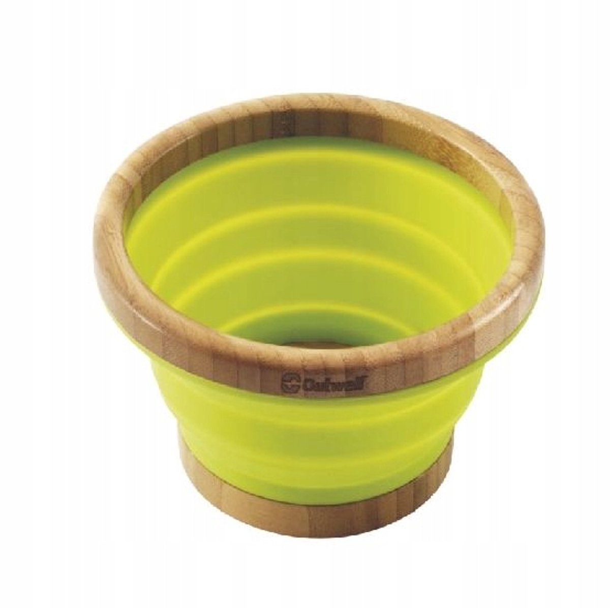 Outwell Collaps Bamboo Bowl M - Opvouwbare siliconen kom, groen