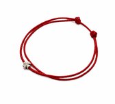 Geluksarmband - geluksbrenger - klavertje vier armband - rood touw klein klavertje 1 stuks
