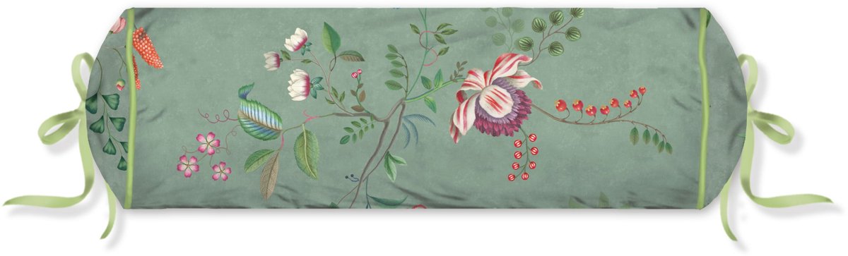 Pip Studio Everbloom Roll Cushion Sierkussen - 22 x 70 cm cm - Groen