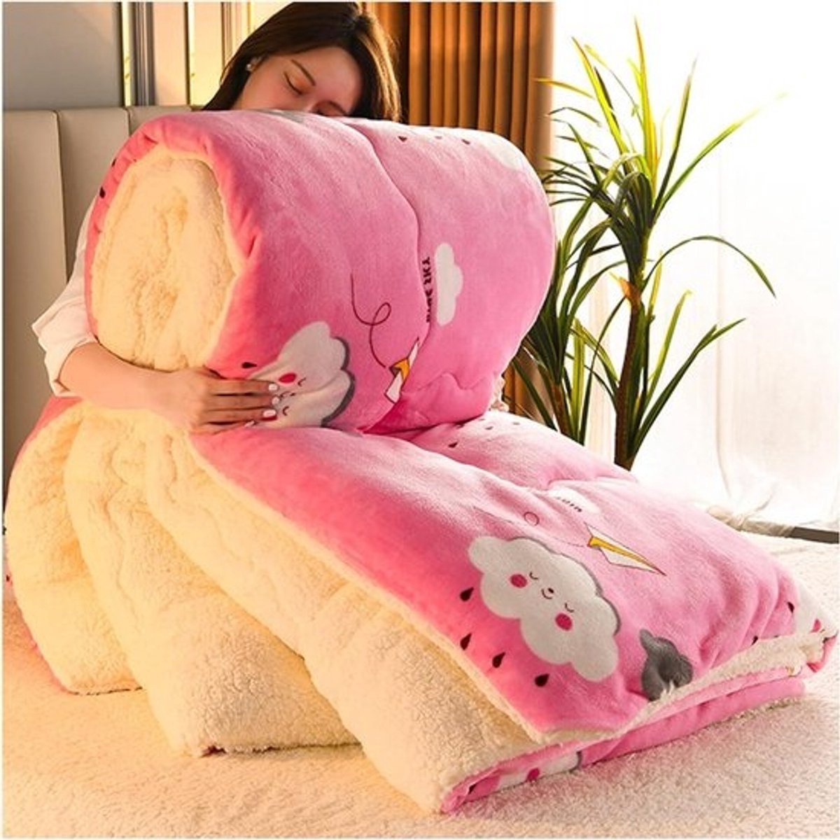 Kingsize Dekbed - Donsdeken - Warm Slapen - Anti-allergie - 150x200cm - Roze