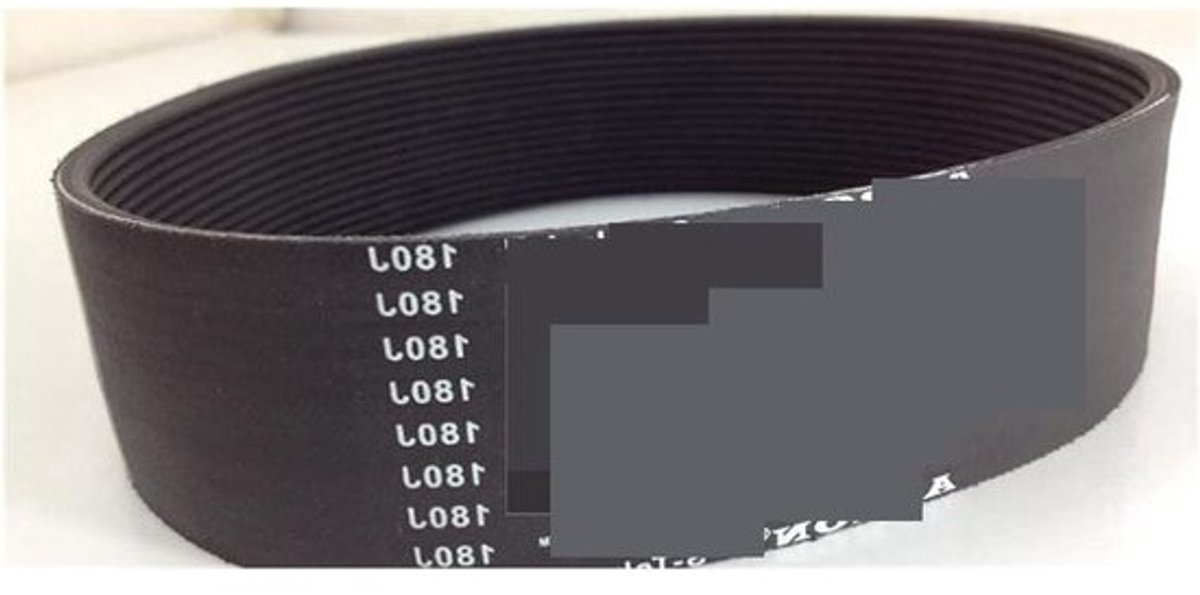 Aandrijfriem Rubber - Loopband Riem Fiets - Onderdelen Vervangen - Goede Slijtvastheid - 180J 6ribs - Zwart