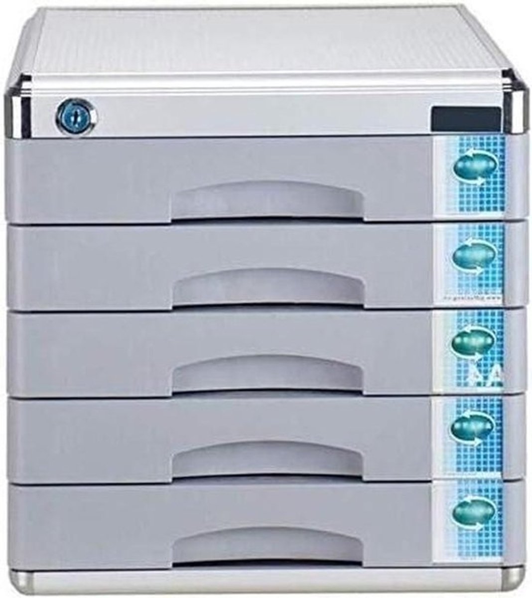Archiefkast Aluminiumlegering met slot Desktop Lade Opbergkast Datakast Bureau Opbergkast