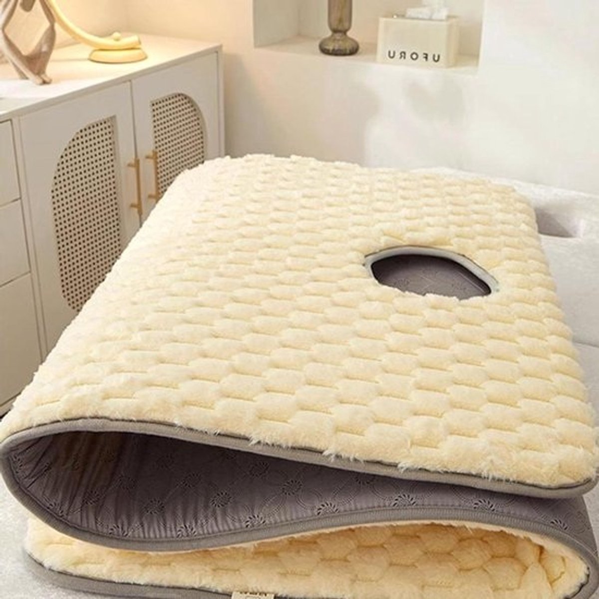 Massage Tafel Matras - Gezichtsbed Topper - Professionele Massage - Traagschuim Vulling - 70x185cm - A