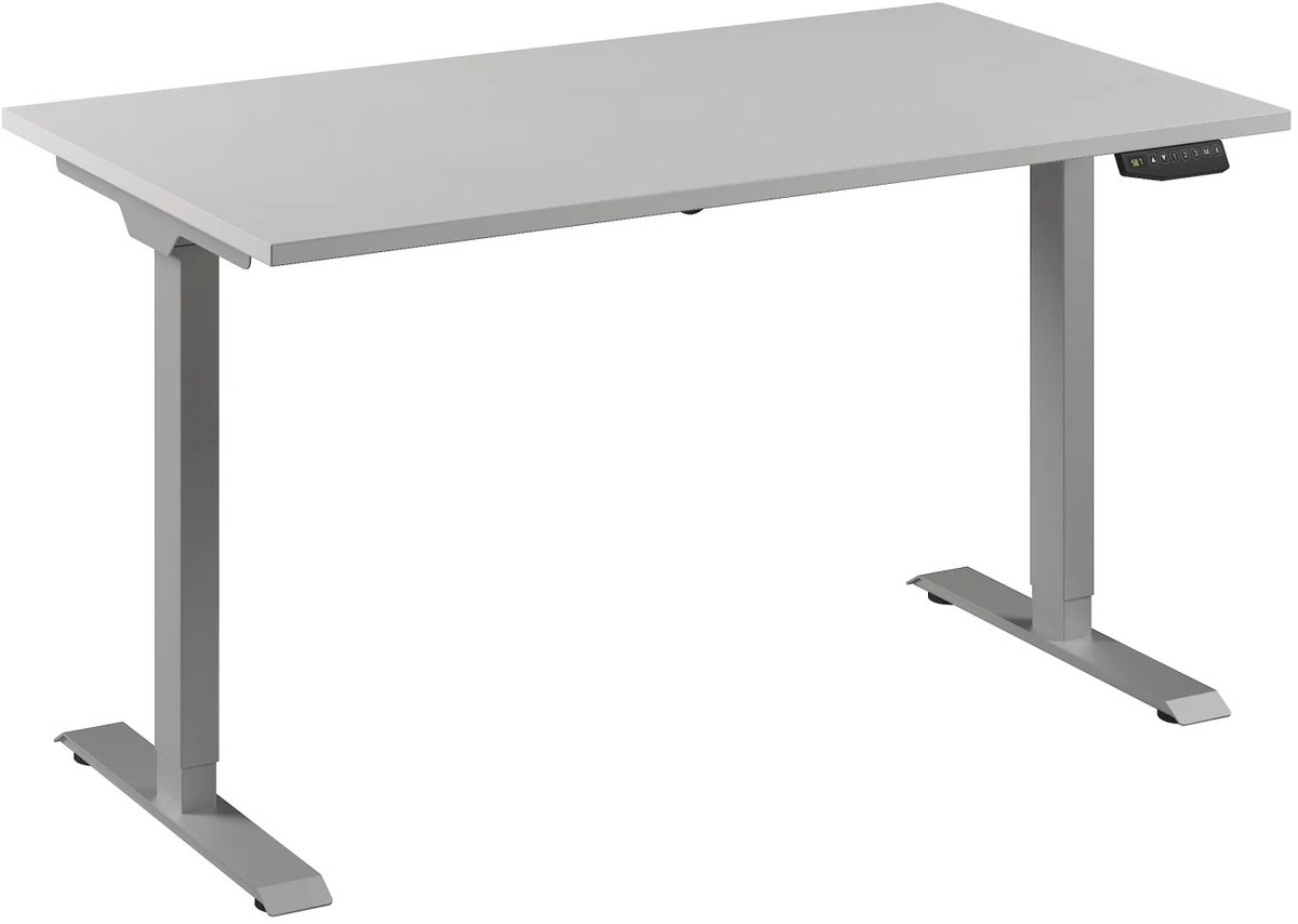 Bureau Adjust 1 Plus QA 140x80 Aluminium/Wit