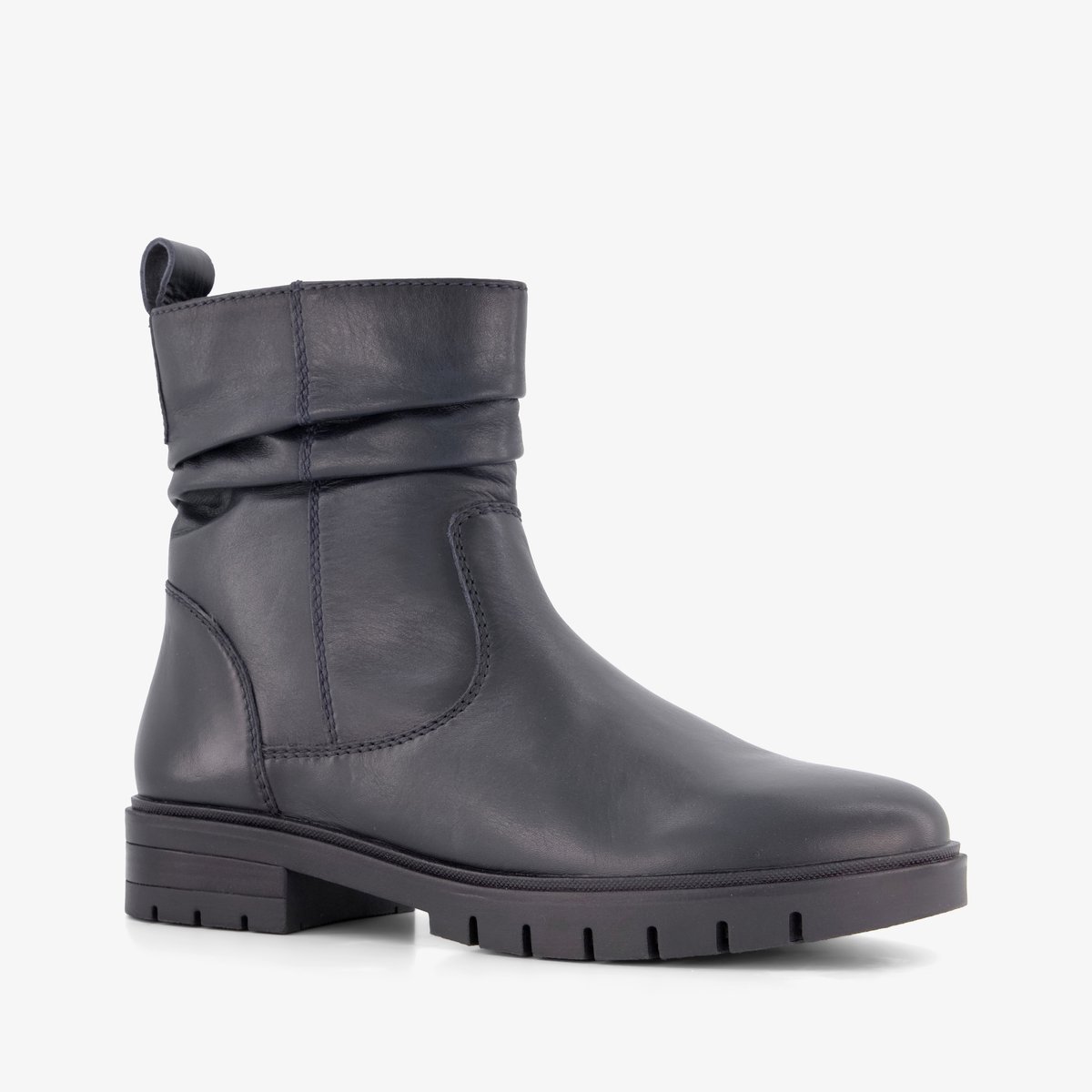 Hush Puppies leren dames boots donkerblauw - Maat 38 - Uitneembare zool