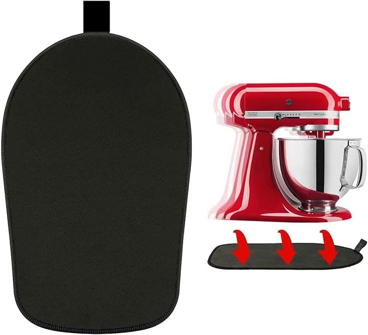 Schuifmat voor verticale mixer - Dubbelzijdige schuifmat voor mixer - Antislipmat - Verplaatsbare mat - Antislip verplaatsbare mat - Geschikt voor verticale mixers - Geschikt voor verticale mixers met een hefvermogen van 6-8 liter