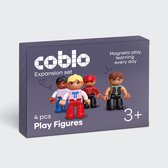 Coblo - Magnetic Tiles – Mini Figuren 4 stuks – Uitbreiding voor Magnetische Tegels – Montesorri Speelgoed - Magnetisch speelgoed – Vanaf 3 jaar