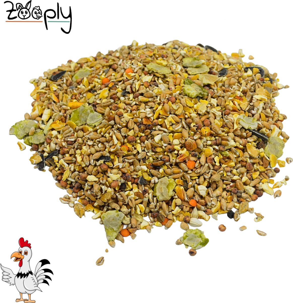 Zooply Premium Scharrelgraan - Kippenvoer - Duitse kwaliteit - Met groente en kruiden - 12,5 kg