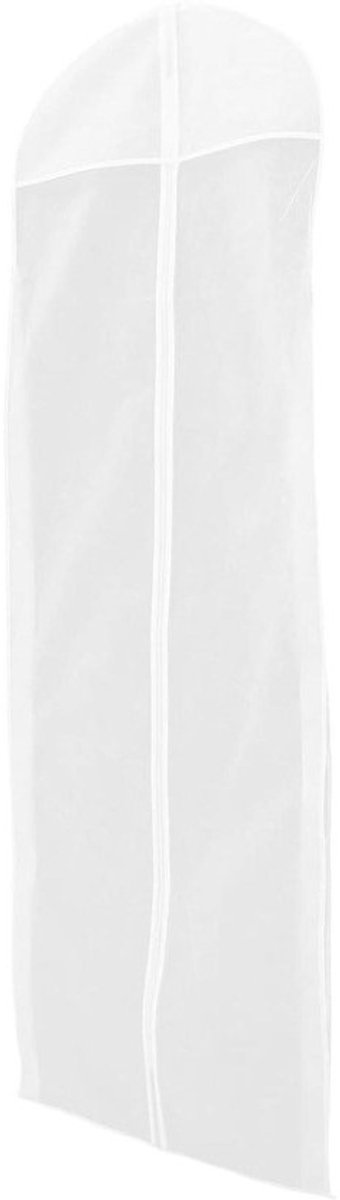 Jurkhoezen - Kledinghoes Trouwjurk - Langdurige Bewaring - Ademend Non-woven Materiaal - 176 x 57 cm - Wit