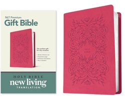 NLT Premium Gift Bible, Red Letter, LeatherLike, Very Berry