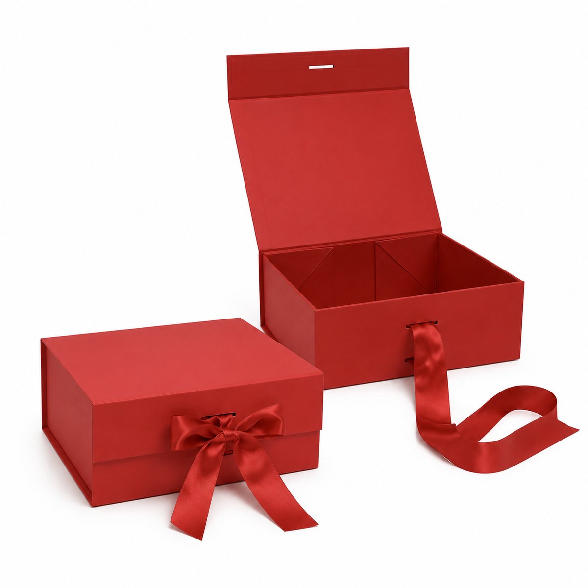 Cadeaudoos Rood - Giftbox met Magneetsluiting en Satijnen Lint - Luxe Geschenkdoos