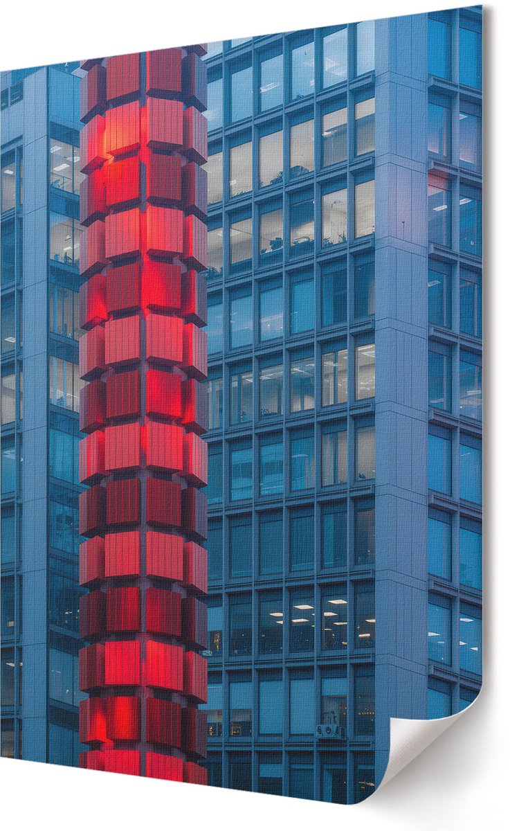 Coloray Polycanvas Wandposter - Waschanstalt Zürich, Poster - A2 - Zwart Poster - Rechthoek - Wandkunstwerk - Woonkamer, Slaapkamer, Kantoor - Retro