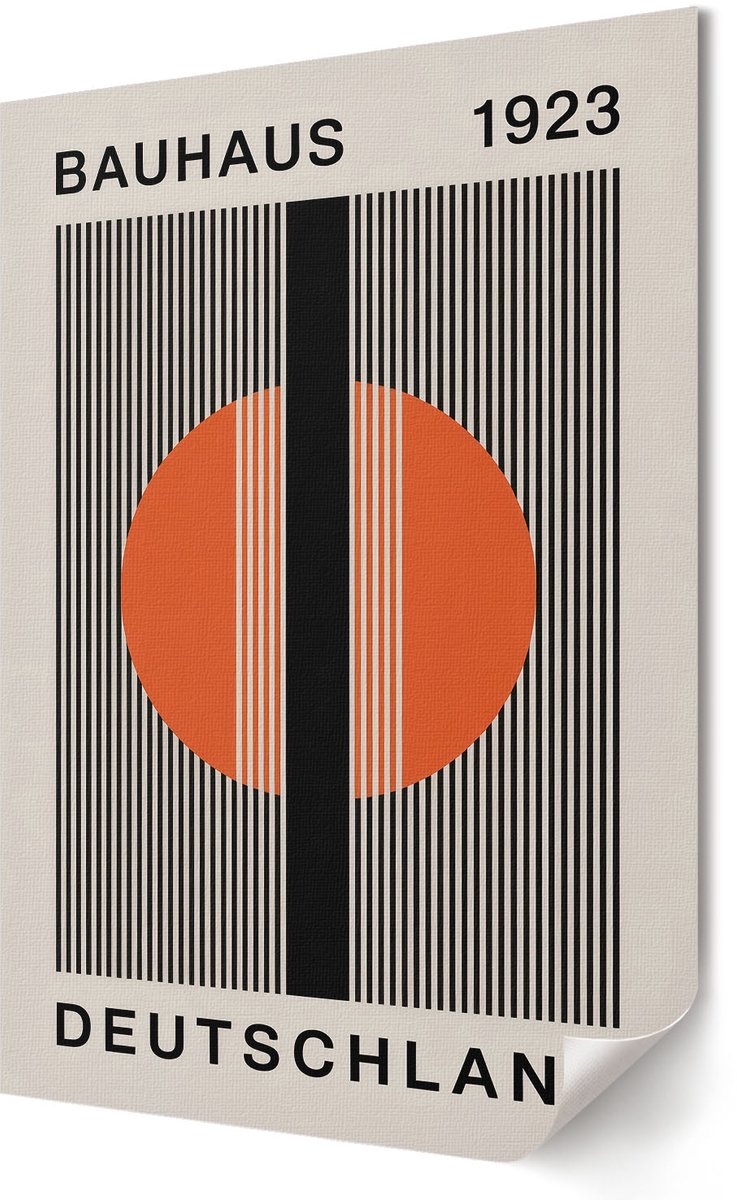 Coloray Polycanvas Wandposter - Vintage Vliegtuig, Geel - A2 - Wit Kunst - Rechthoek - Canvasposter - Slaapkamer - Modern