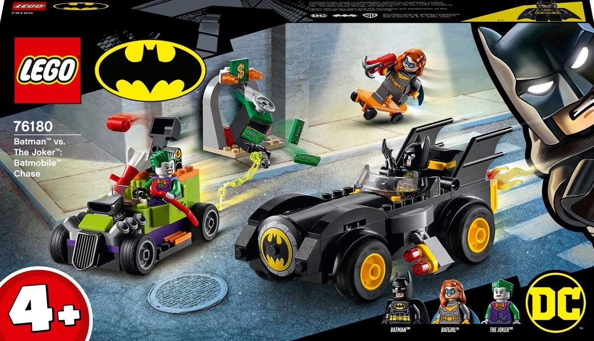 Bol.com LEGO® DC BatmanTM: Batman vs. The JokerTM: BatmobileTM achtervolging 76180 bouw- en verzamelset voor kinderen; cool verj... aanbieding