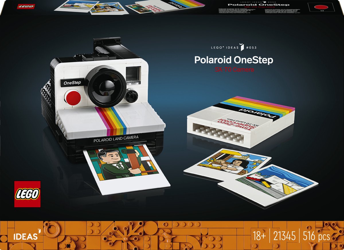 Bol.com LEGO Ideas Polaroid OneStep SX-70 camera Vintage Bouwpakket voor Volwassenen 21345 aanbieding