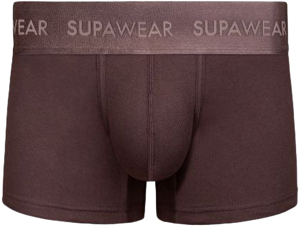 SUPAWEAR Ribbed Trunk Peppercorn - MAAT XL - Heren Ondergoed - Boxershort voor Man - Mannen Boxershort