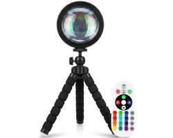 Sunset Lamp - incl afstandbediening - Tiktok Projectielamp - Sfeer Projector - Verlichting - 16 kleuren - Luft