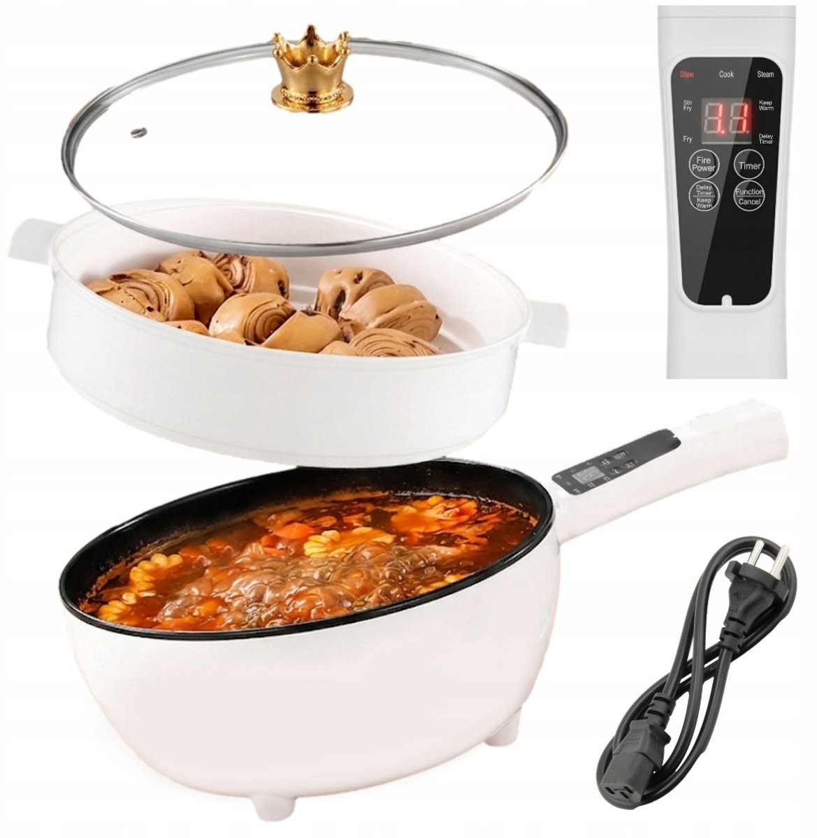 Elektrisch Multifunctioneel Kooktoestel 4L - Grill, Stoom & Meer