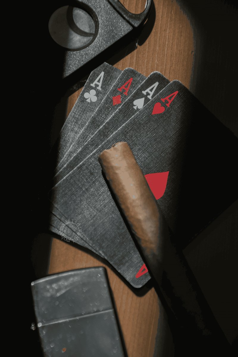 Sigaar Poster - Aas - Kaarten - Poker - Wanddecoratie - posters - formaat 70x100cm - L2098MT