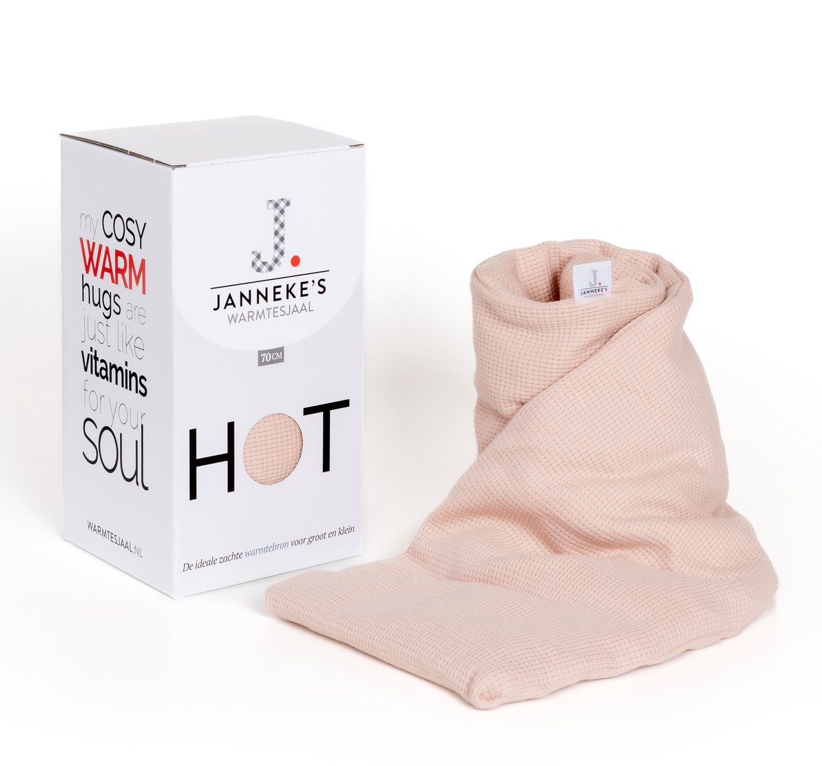 Janneke’s Warmtesjaal® - Warmtekussen bij Menstruatiepijn – Lijnzaad – Magnetron – Natuurlijk alternatief kruik – Buikpijn Verlichting – Roze