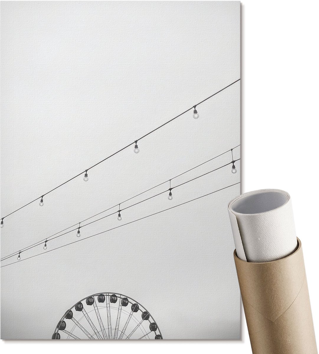 Coloray Polycanvas Wandposter - Stedelijk Minimalisme, Fotografie - A4 - Wit Poster - Rechthoek - Muurkunst - Woonkamer, Slaapkamer, Kantoor - Minimalist