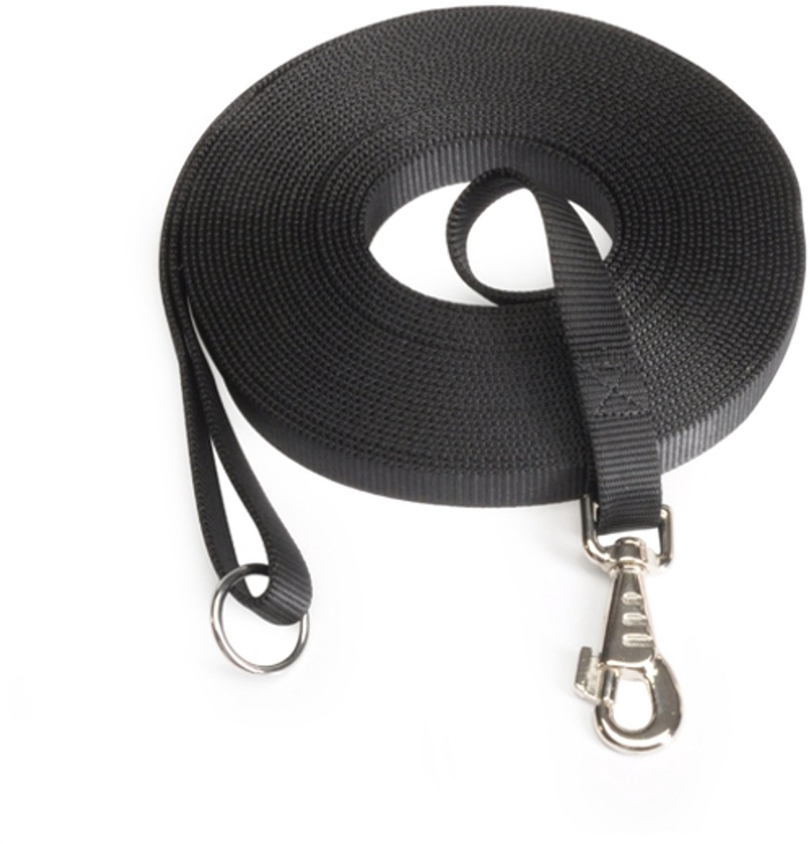 Camon nylon hondenriem 15 mm x 10 m, zwart