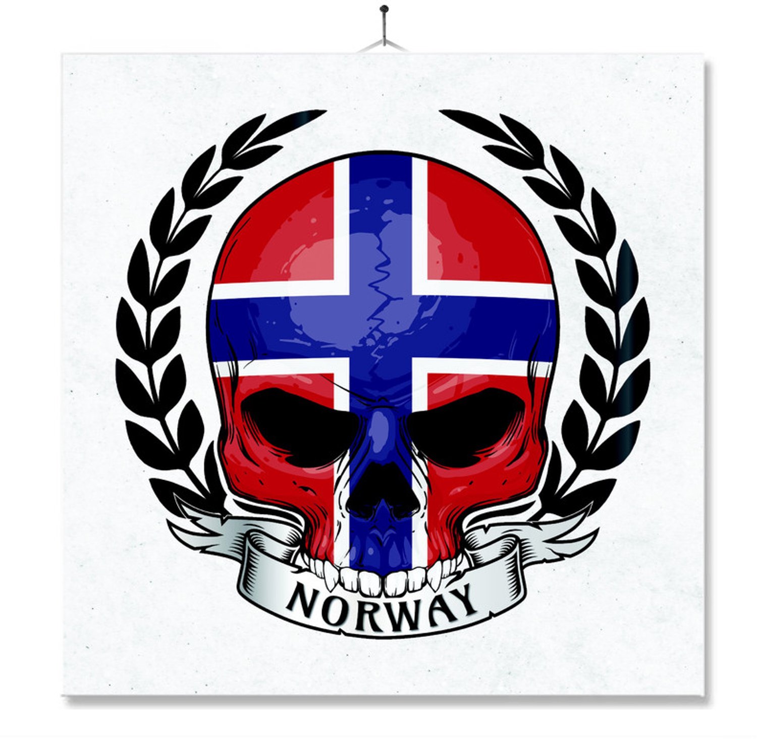 MC Living Tegel Met Opdruk | Schedel | Vlag | Noorwegen Ontwerp 2