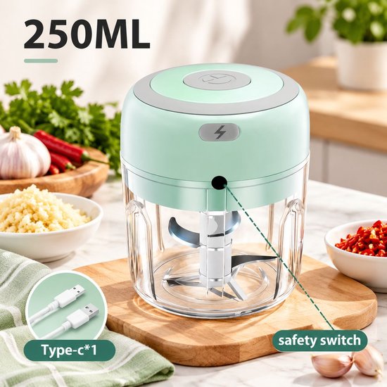 VHV - Draagbare handblender - Deze mini - blender van 250 ml heeft een krachtige motor en is een , perfect voor het maken van smoothies, babyvoeding en groentepuree. Hij is... van VHV — afbeelding 2