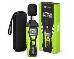Professionele Decibelmeter met Beschermhoes - Incl. Batterijen - 30 dB tot 130 dB - Digitale geluidsmeter - Professionele Geluidsmeting