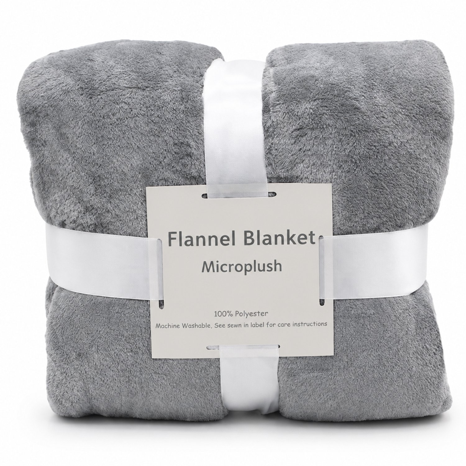 SWGOTA Lichtgrijze flanellen deken 100 x 150 cm, 330 g, effen plaid voor thuis en op kantoor lichtgrijs