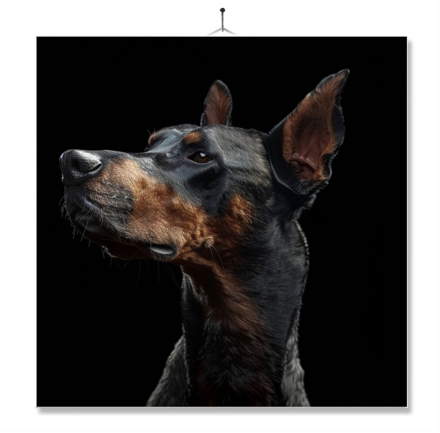 MC Living Tegel Met Opdruk | Geschenk | Dier | Closeup | Dobermann ontwerp 1