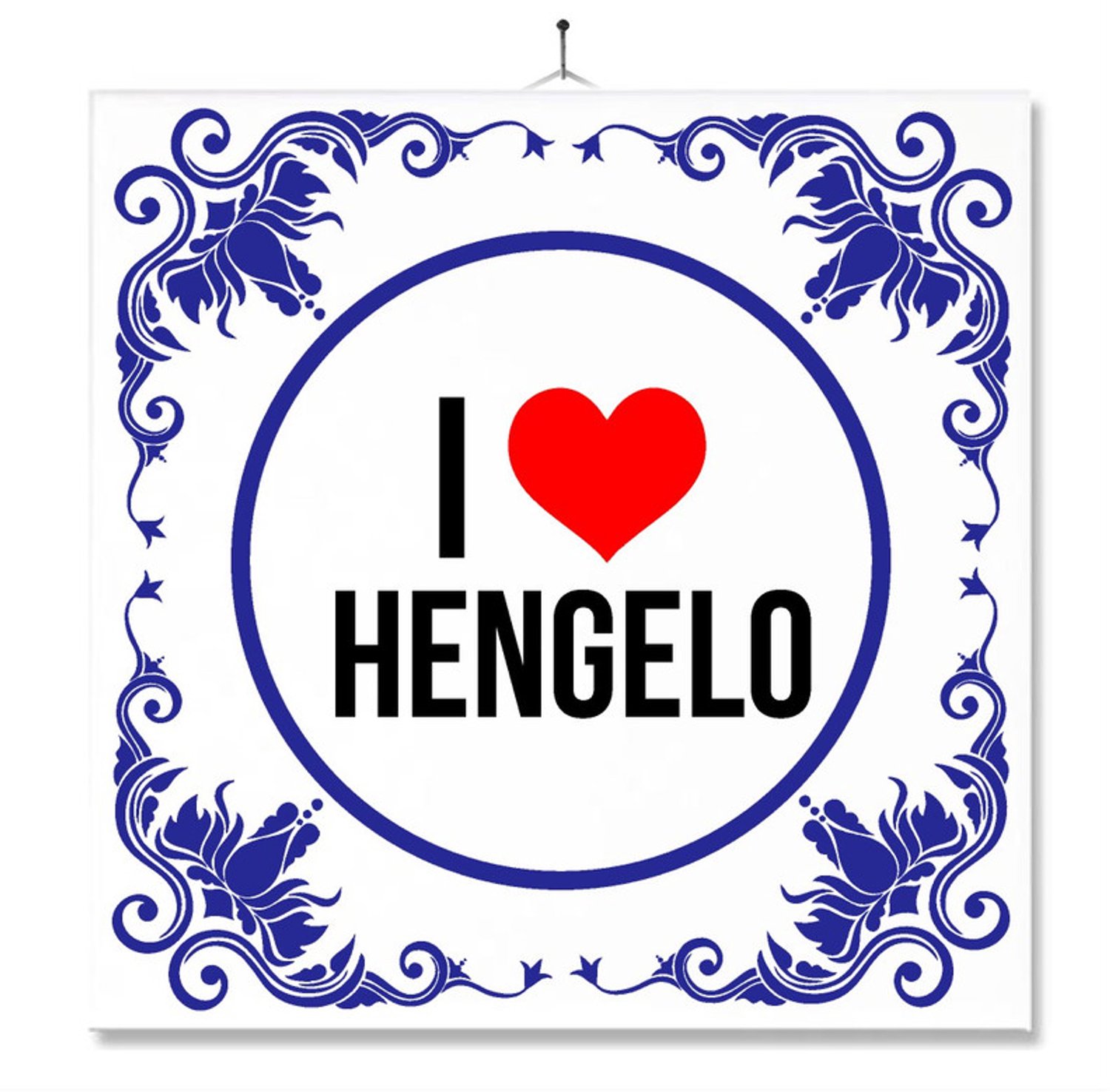 MC Living Tegel Met Opdruk | Geschenk | Wc | Toilet | I Love Hengelo Multi-Color