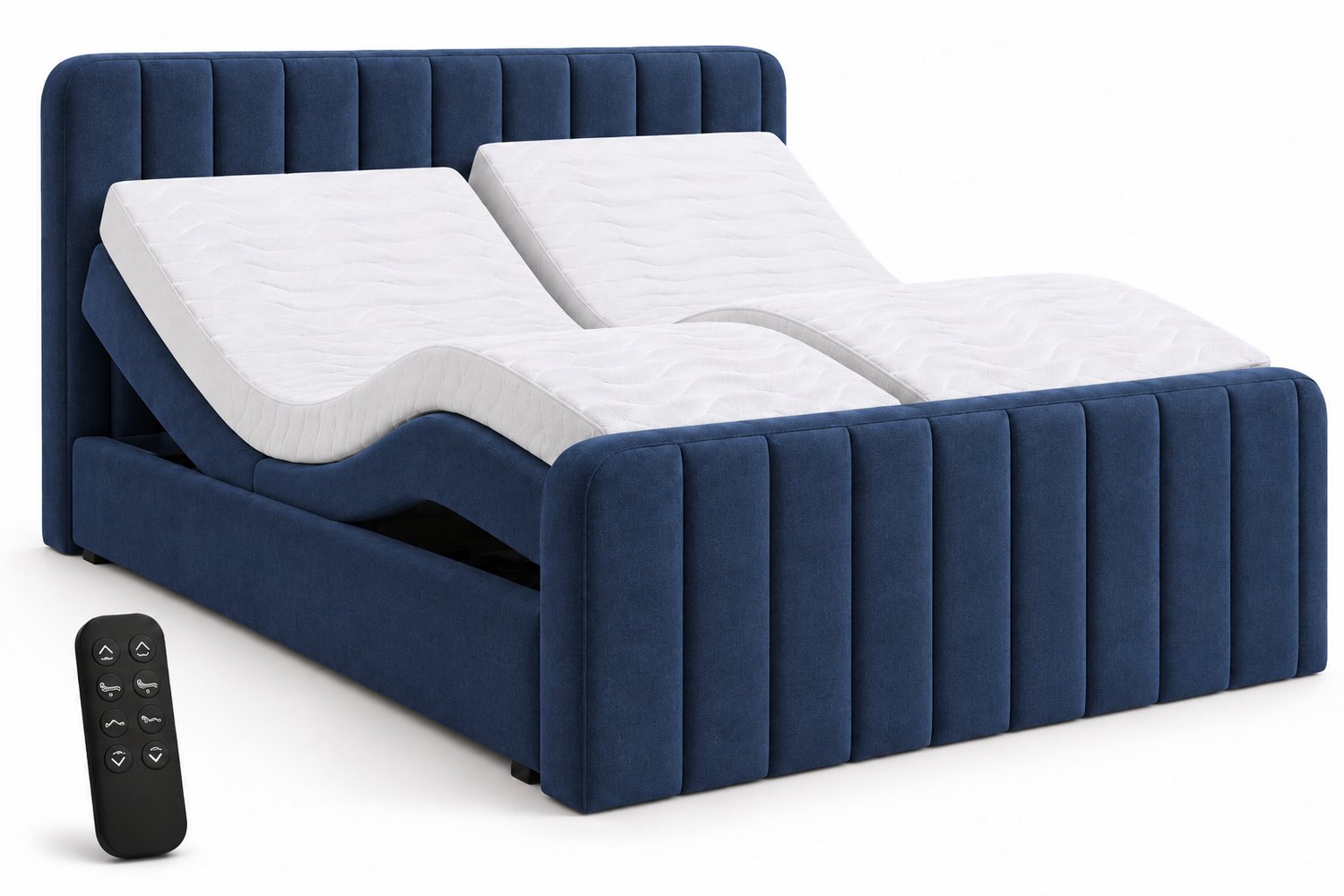 Boxspring FD Boxspring Florence Elektrisch verstelbaar 200x220 cm Donkerblauw