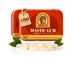 Mastic Bundel 2x40g – 100% Natuurlijke Kaaklijn Trainer - Harde Kauwgom uit Chios - Suikervrij - Kaaktrainer - Halal